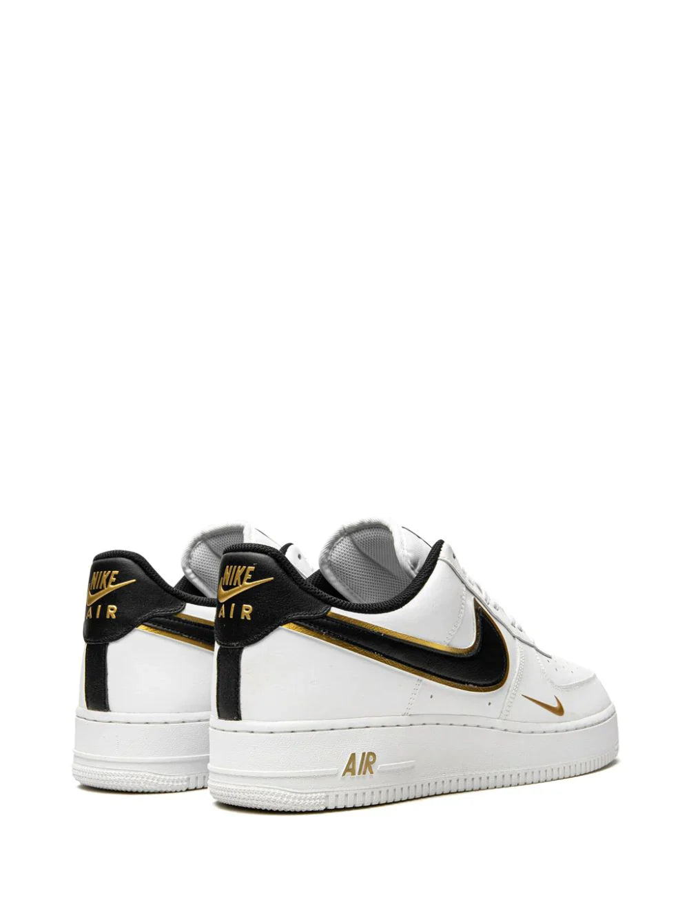 NIKE AIRFORCE 1 LOW 07 LV8 DOUBLE SWOOSH WHITE METALLIC GOLD