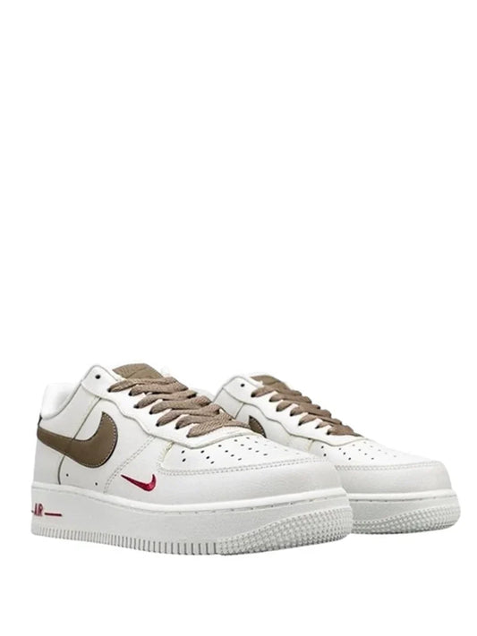 NIKE AIRFORCE 1 MINI RED SWOOSH COFFEE