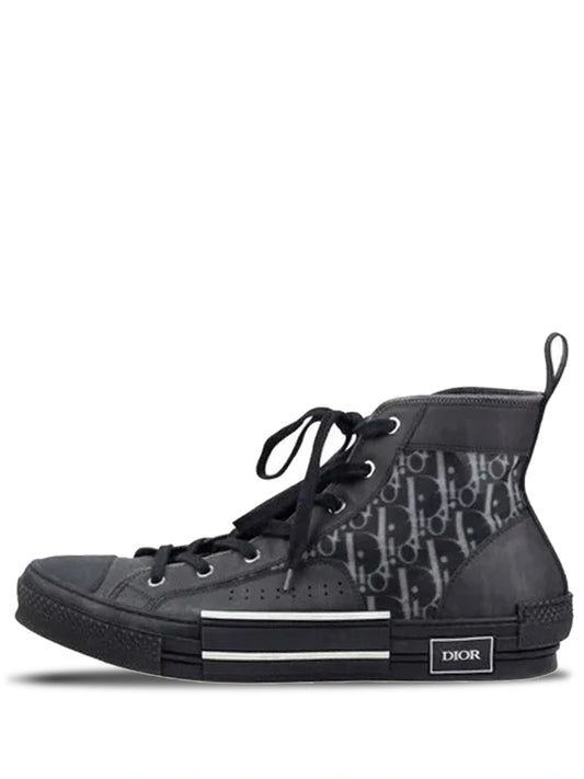 DIOR S B23 BLACK HIGH TOP SNEAKERS