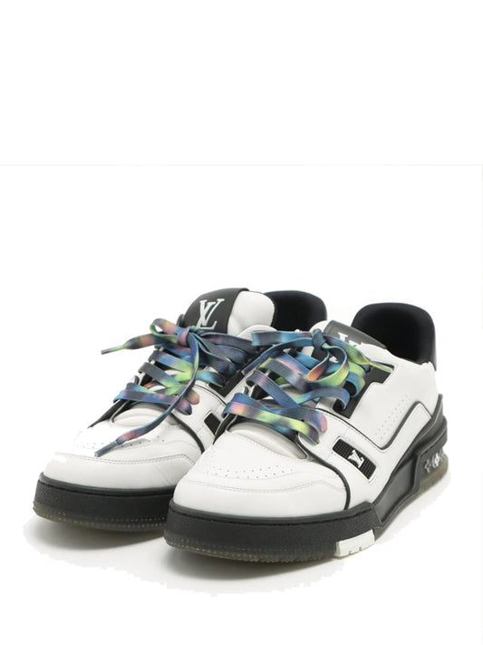 LOUIS VUITTON LV LEATHER TRAINER SNEAKERS 2021 WHITE BLACK