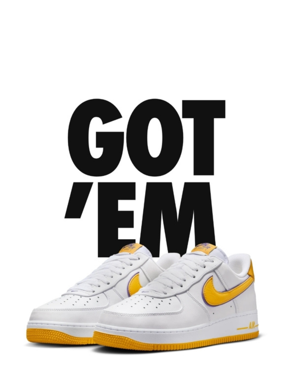 NIKEE AIRFORCE 1 KOBE BRYANT LAKERS HOME