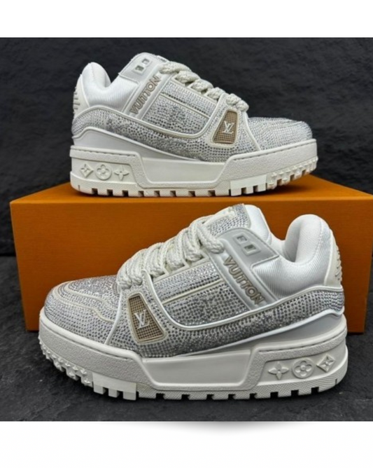 LOUIS VUITTON TRAINER WHITE DIAMOND MAXI