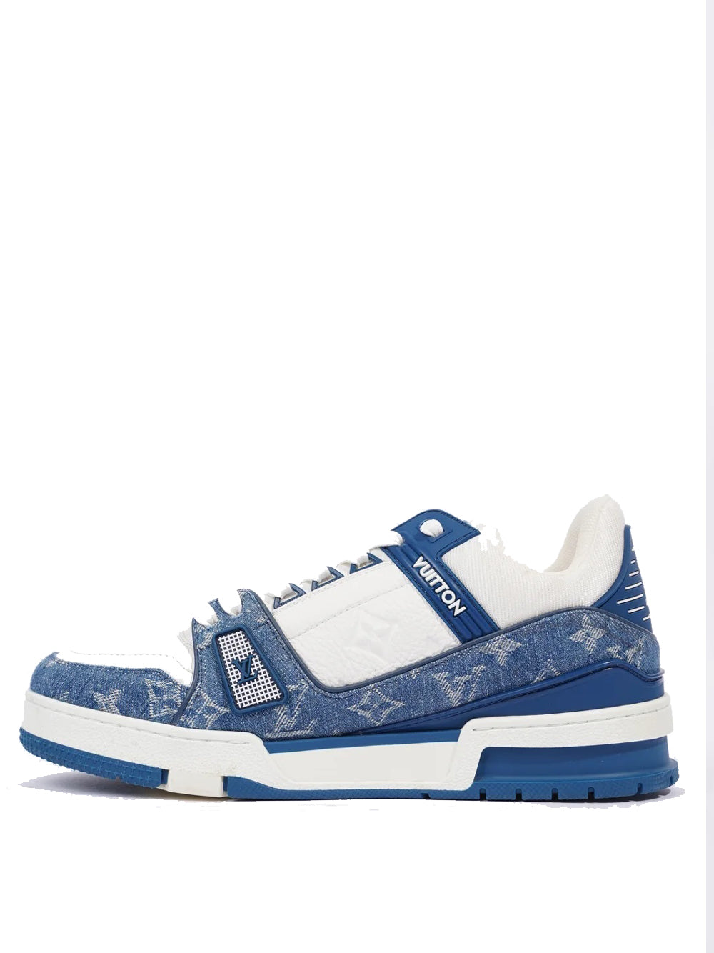 LOUIS VUITTON LV MONOGRAM TRAINER BLUE WHITE