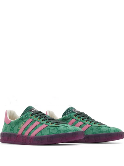 ADIDAS X GUCCI GAZELLE ORIGNAL GG CANVAS GREEN PINK