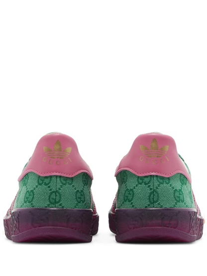 ADIDAS X GUCCI GAZELLE ORIGNAL GG CANVAS GREEN PINK