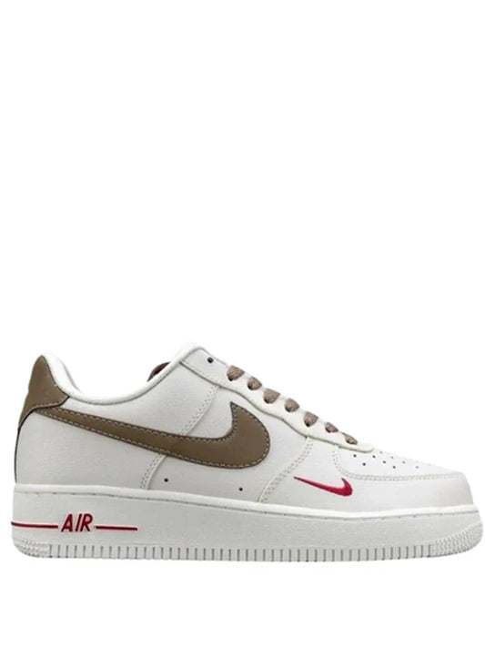 NIKE AIRFORCE 1 MINI RED SWOOSH COFFEE