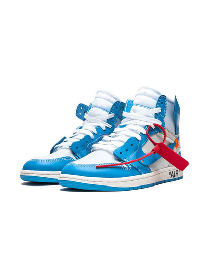 NIKE AIR JORDAN RETRO 1 OFF WHITE UNC BLUE