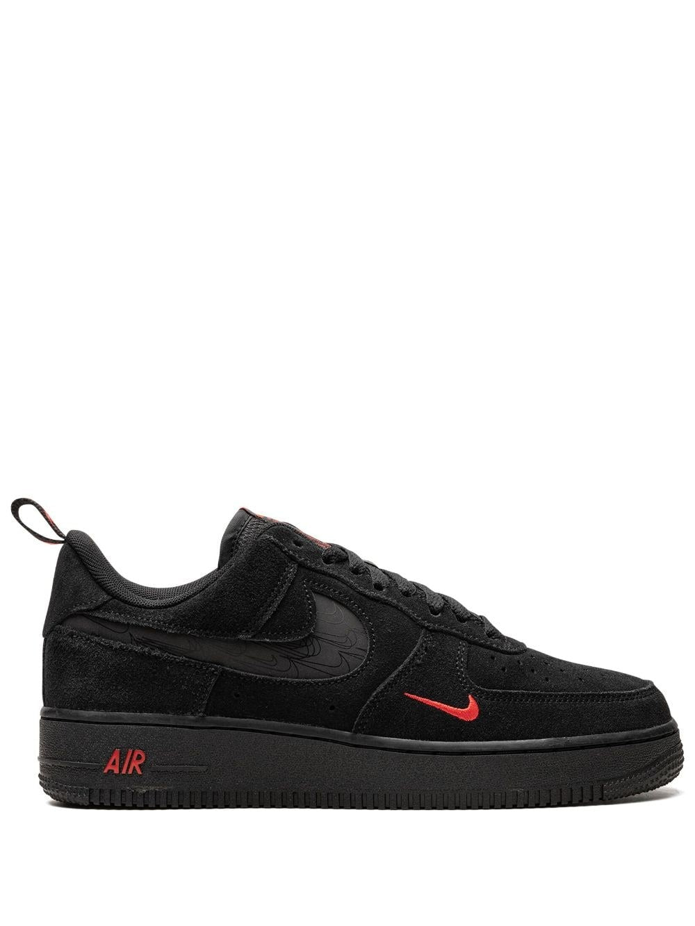 NIKE AIRFORCE 1 MULTI SWOOSH BLACK CRIMSON