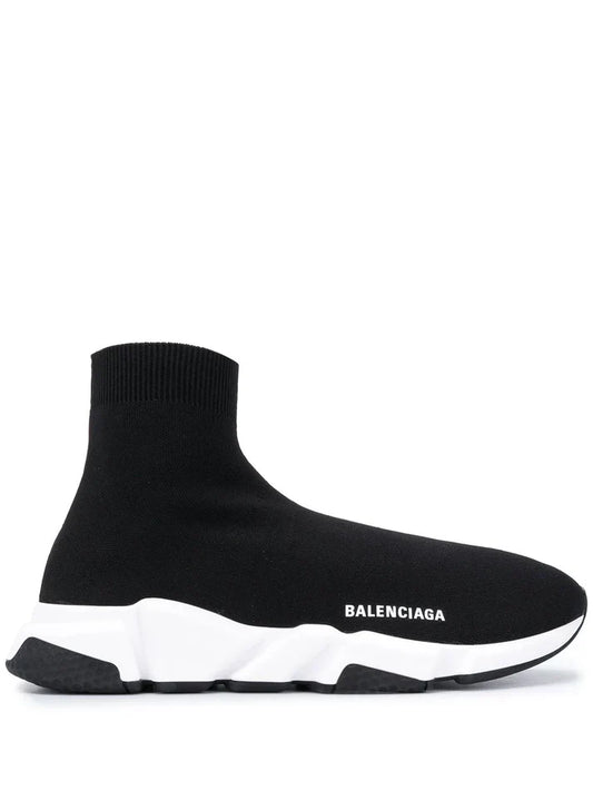 BALENCIAGA SPEED KNIT 2 0 TRAINER BLACK WHITE