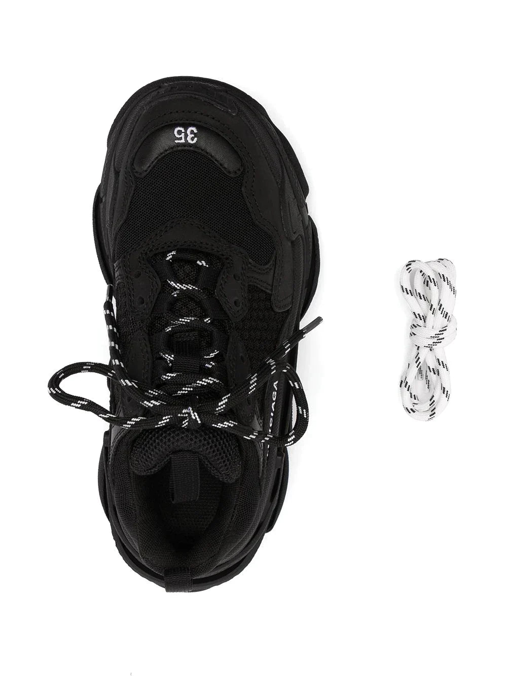 BALENCIAGA TRIPLE S CLEAR SOLE BLACK