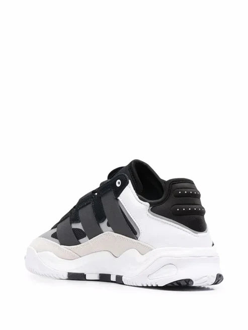 ADIDASS NITEBALL LOW TOP BLACK WHITE
