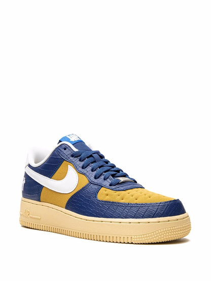 NIKKE AIRFORCE 1 LOW UNDEFEATED 5 ON IT BLUE YELLOW CROC