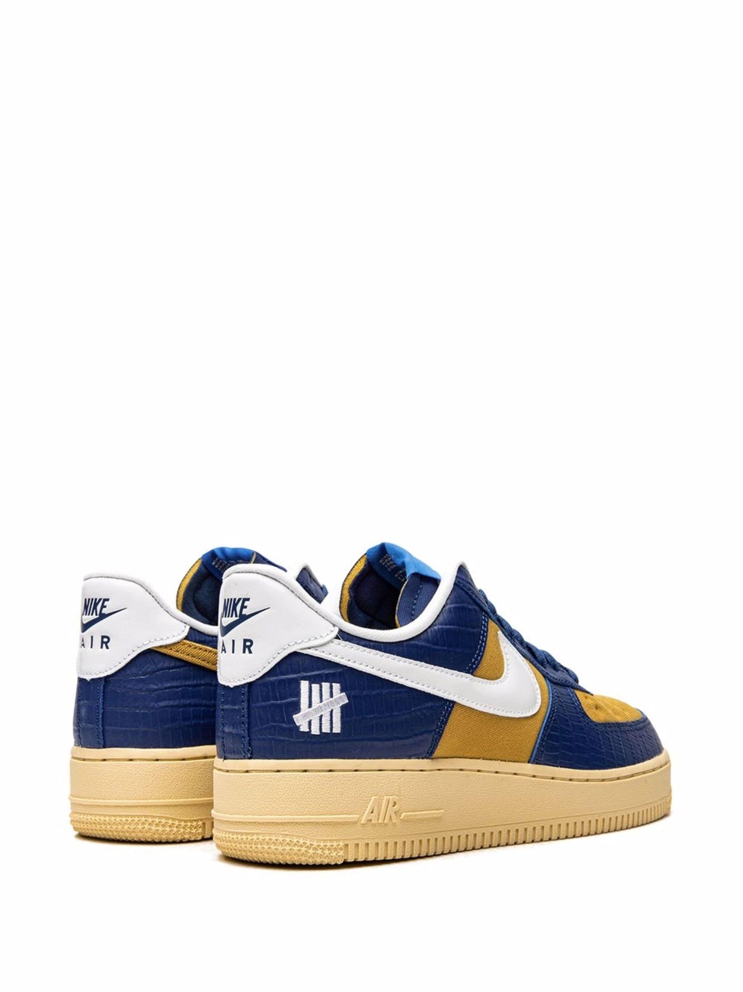 NIKKE AIRFORCE 1 LOW UNDEFEATED 5 ON IT BLUE YELLOW CROC