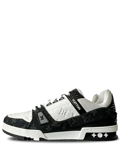 LOUIS VUITTON TRAINERS MONOGRAM DENIM WHITE BLACK