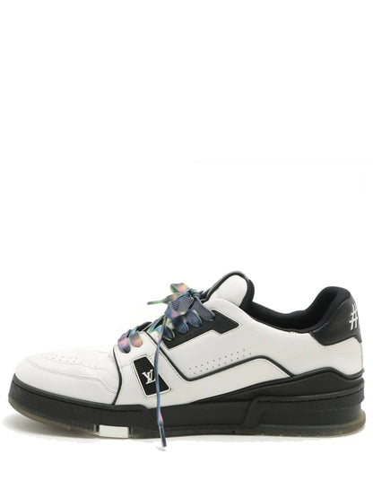 LOUIS VUITTON LV LEATHER TRAINER SNEAKERS 2021 WHITE BLACK