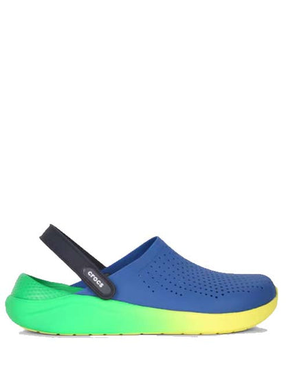 CROCS LITERIDE CLOGS SANDAL BLUE MULTIS