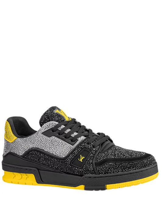 LOUIS VUITTON CRYSTAL COVERED LV TRAINER BLACK