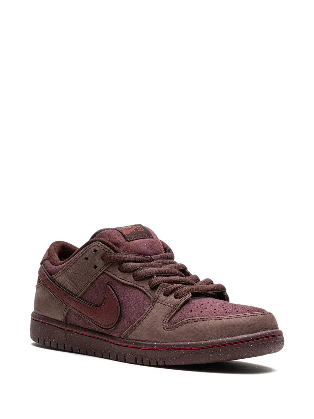 NIKEE SB DUNK LOW CITY OF LOVE BURGUNDY CRUSH