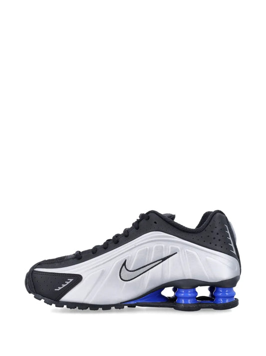 NIKE SHOX R4 BLACK METALLIC SILVER RACER BLUE