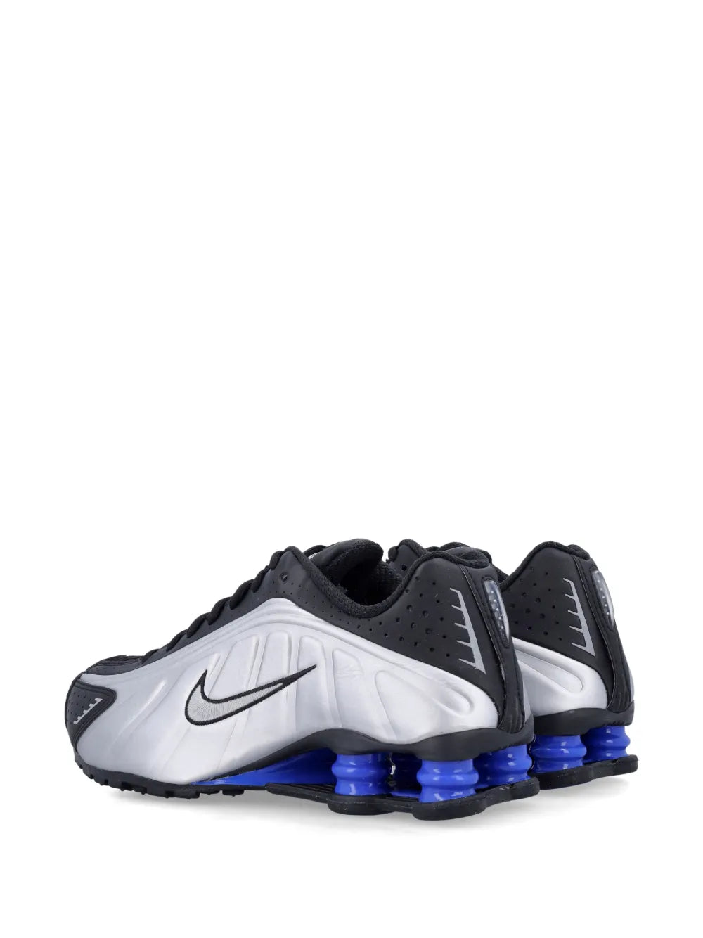 NIKE SHOX R4 BLACK METALLIC SILVER RACER BLUE