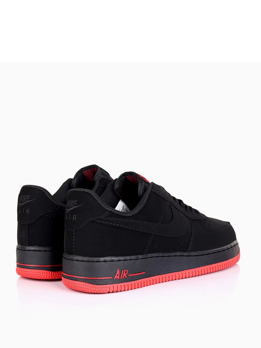 NIKE AIRFORCE 1 LOW BLACK UNIVERSITY RED