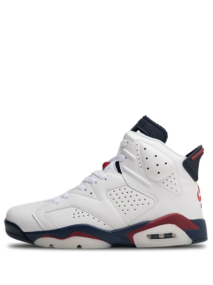 JORDAN RETRO 6 WHITE NEVY RED