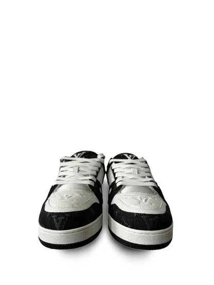 LOUIS VUITTON TRAINERS MONOGRAM DENIM WHITE BLACK