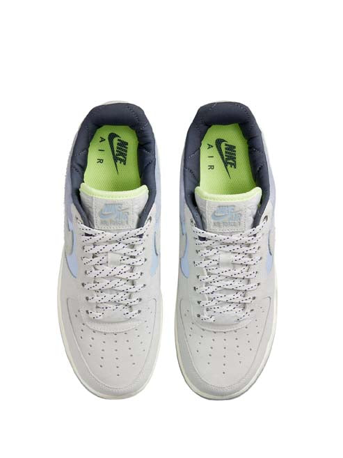 NIKEE AIRFORCE 107 LX MOUNTAIN WHITE GREY STONE LIGHT BLUE