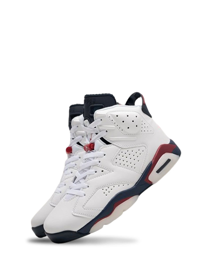JORDAN RETRO 6 WHITE NEVY RED