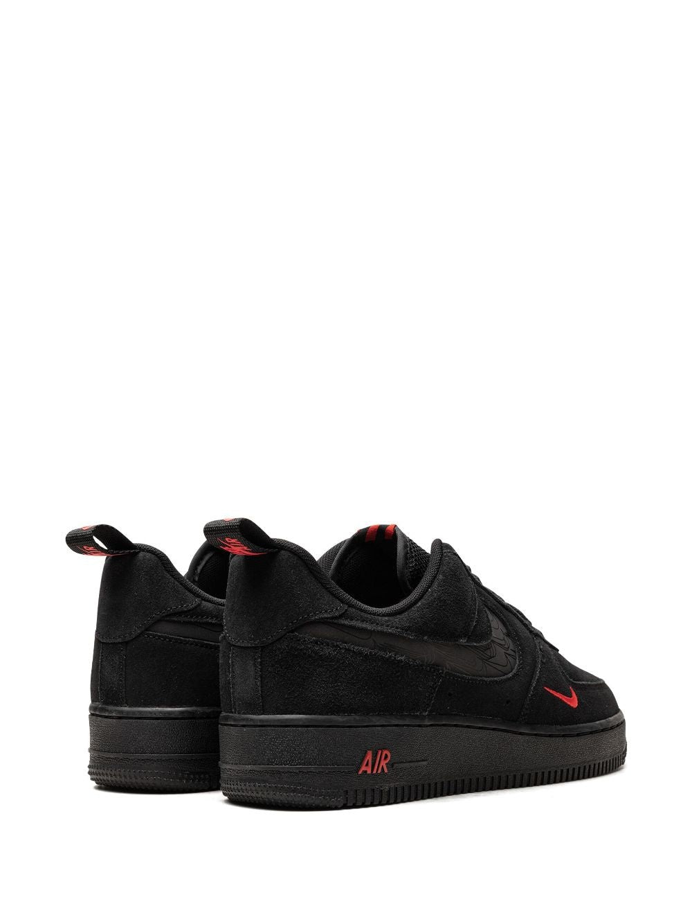 NIKE AIRFORCE 1 MULTI SWOOSH BLACK CRIMSON