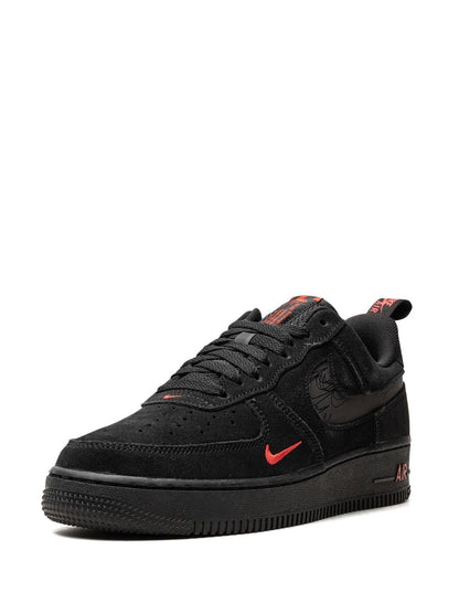NIKE AIRFORCE 1 MULTI SWOOSH BLACK CRIMSON