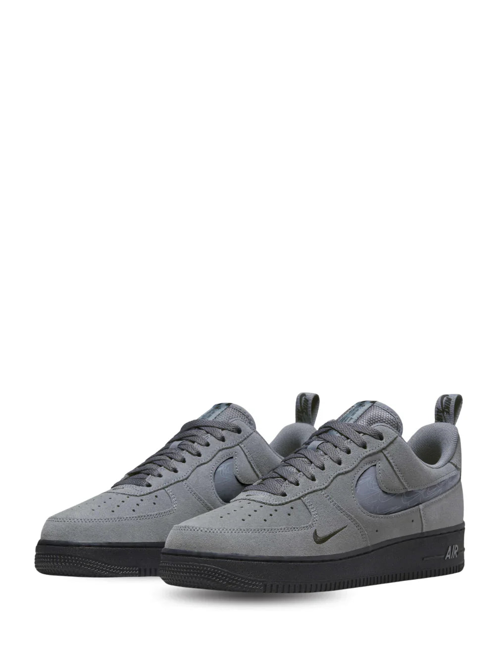 NIKE AIRFORCE 1 07 LV8 SE REFLECTIVE SWOOSH COOL GREY