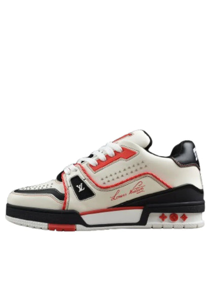 LOUIS VUITTON LV TRAINER WHITE RED BLACK