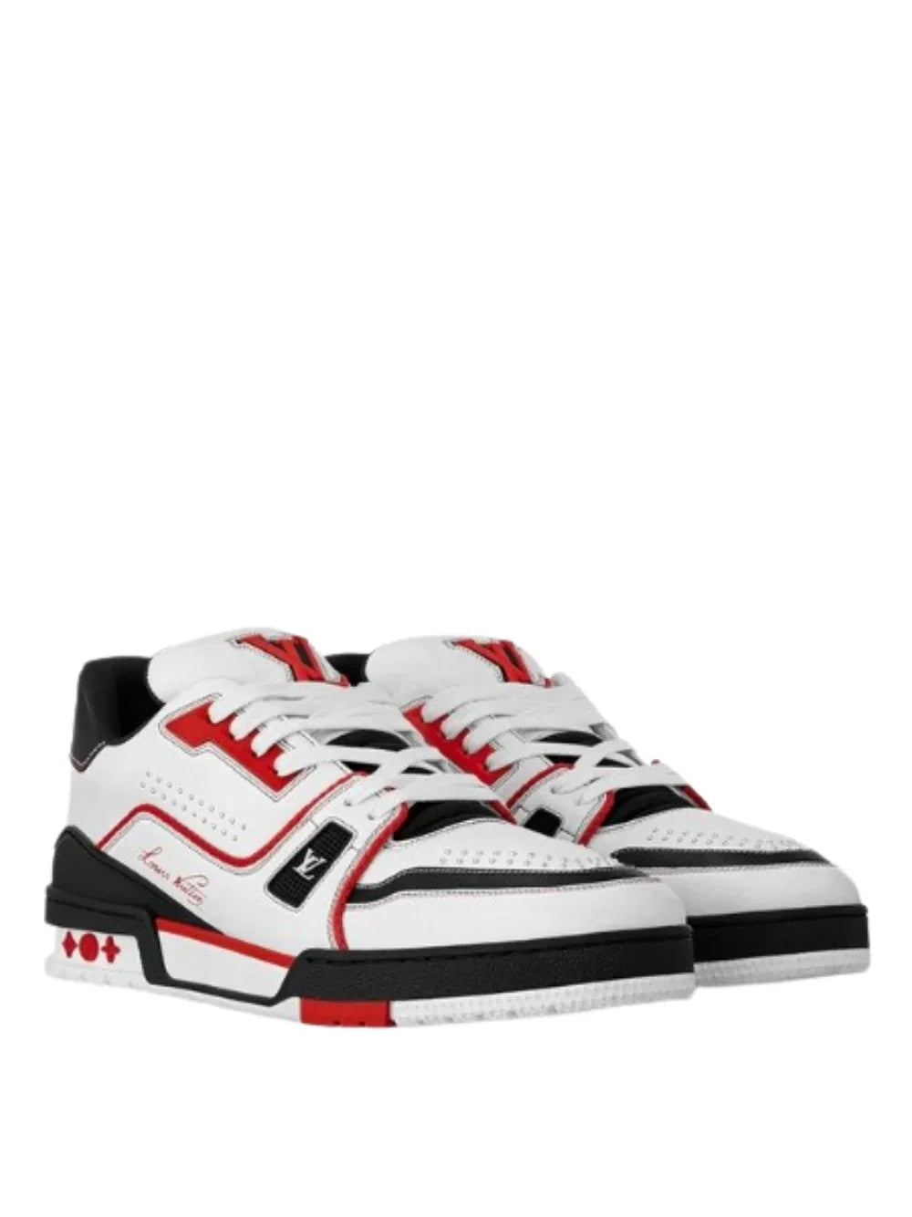 LOUIS VUITTON LV TRAINER WHITE RED BLACK