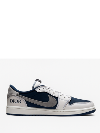 DIORRR AIR JORDAN RETRO 1 X TRAVIS SCOTT NAVY BLUE