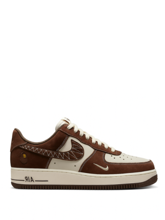 BAPE X NIKEE AIRFORCE 1 BEIGE BROWN 1ST LEATHER