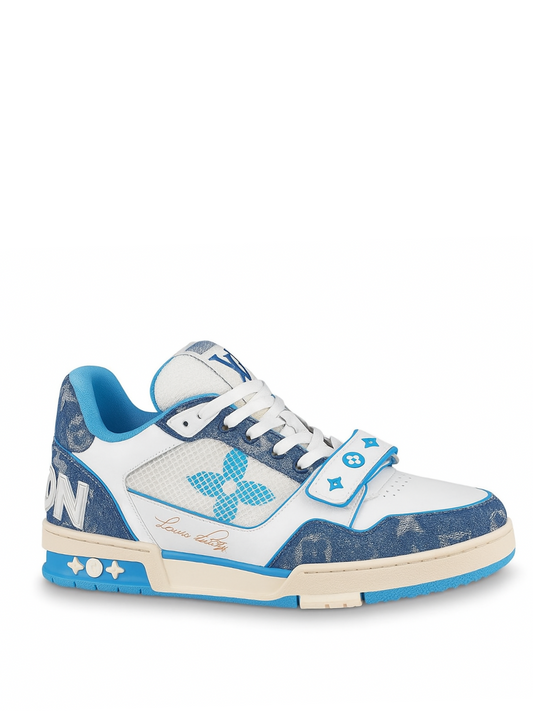 LOUIS VUITTON TRAINER STRIP BLUE