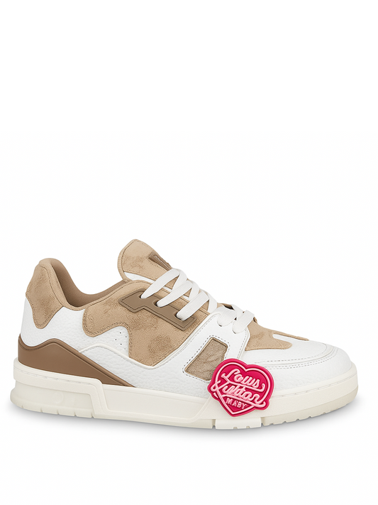LOUIS VUITTON X NIGO TRAINER 2023 WHITE BROWN