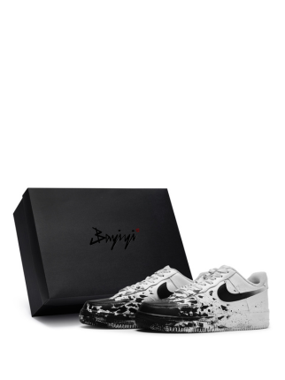 NIKE AIRFORCE 1 BLACK PAINT CUSTOM