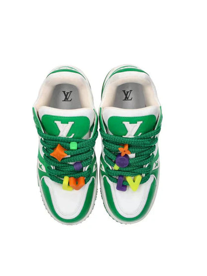 LOUIS VUITTON TRAINER MAXI GREEN WHITE