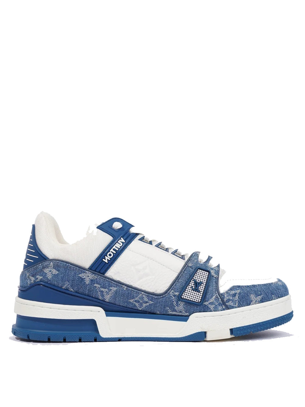 LOUIS VUITTON LV MONOGRAM TRAINER BLUE WHITE